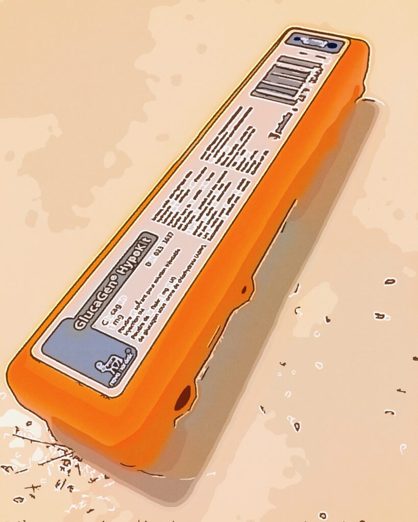 old glucagon kit / du glucagon ancien